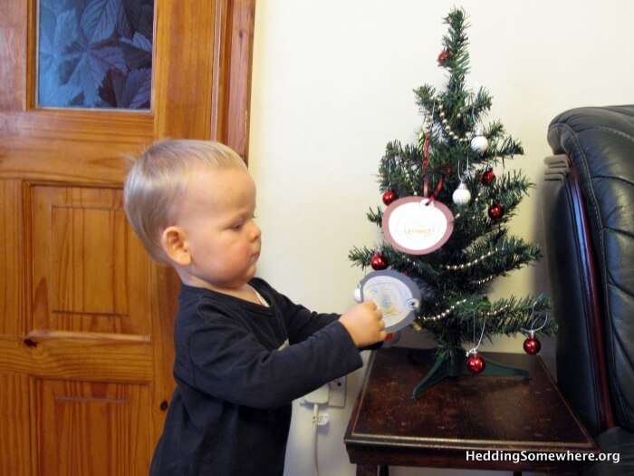 Hanging the Joseph ornament