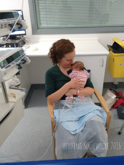 cuddles with my boy on picu